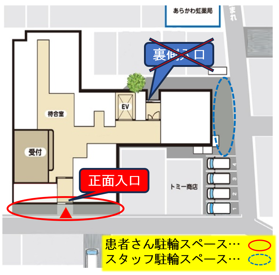 診療所の入り口